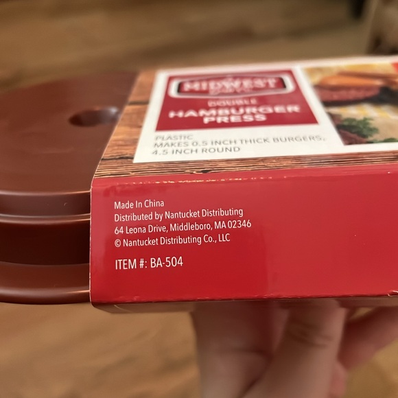 NWT Hamburger Press Make Perfect Formed 0.5" Thick 4.5" Round Midwest Grill - Picture 5 of 6